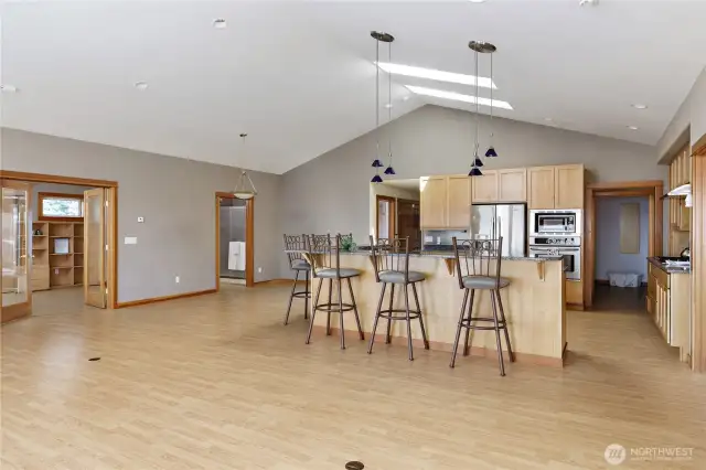 Doorway to the left leads to 2nd bedroom suite with built-in cabinets and Murphy bed