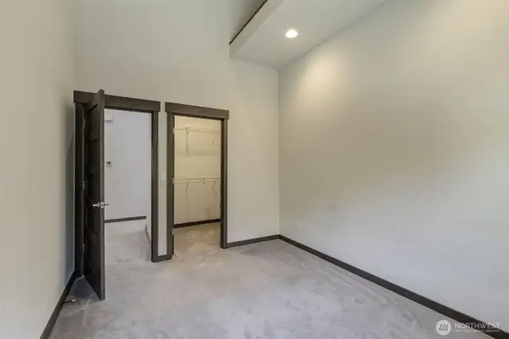 Loft Storage in the Second bedroom with tall vaulted ceilings