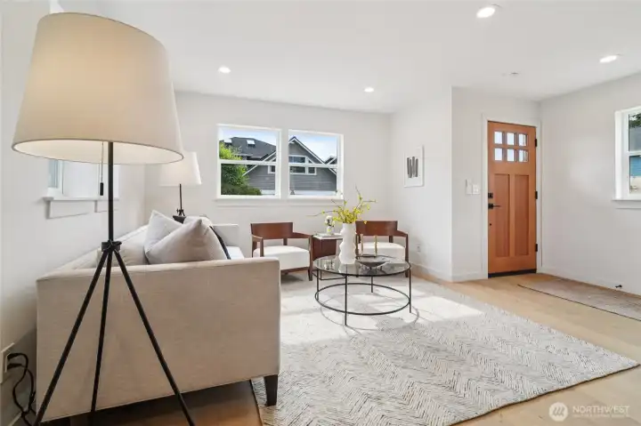 Front entry into living room - main floor