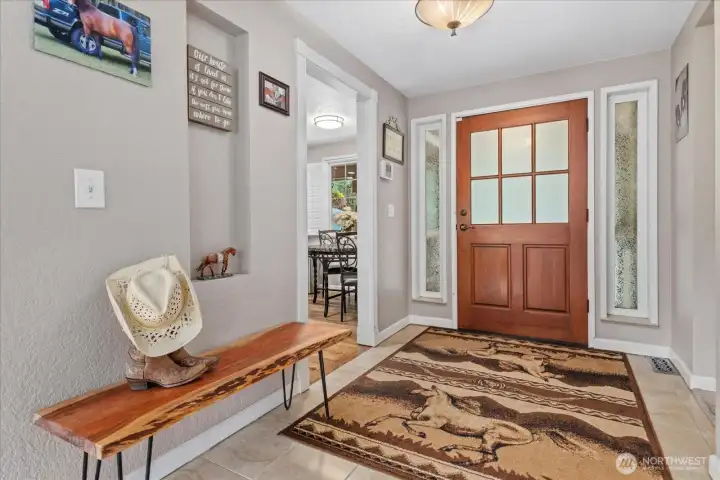 Front entry all... leads to the sunken living room