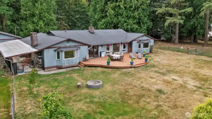 View of the backyard and side pasture