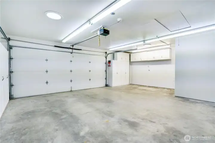 Attached 2 car garage has over 500 square feet + room for hobbies.