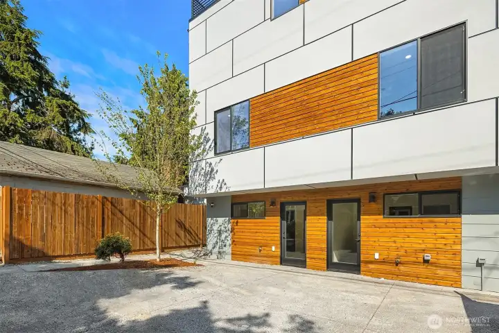 Off-street parking area  *Photos are of 8513A which features a similar floor plan