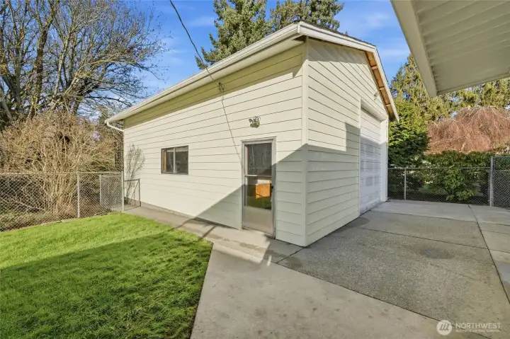 Large detached garage