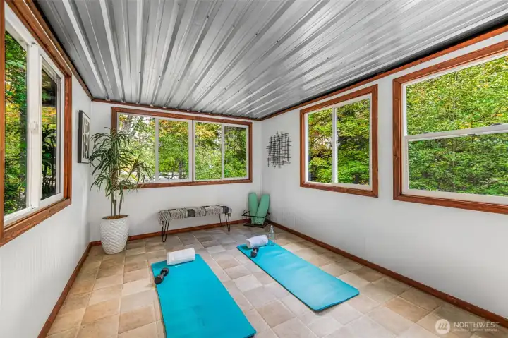 Enclosed deck off Bedroom 2