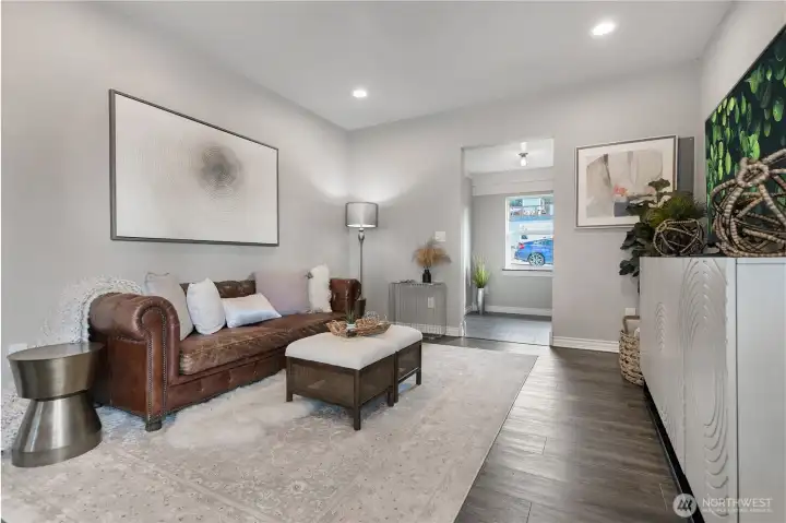 Living room off entryway