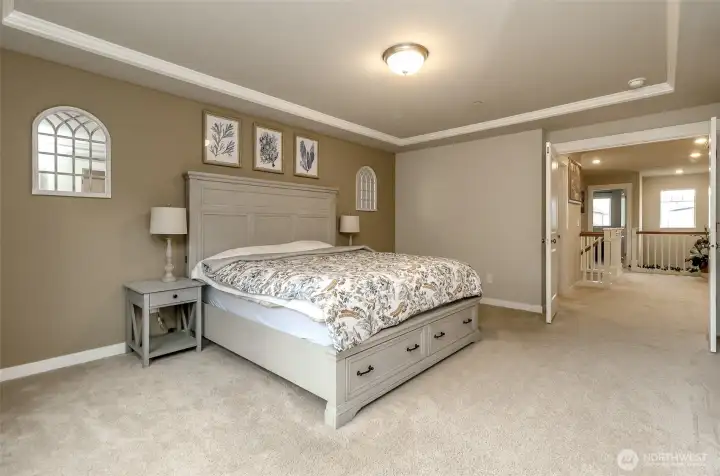 Spacious primary bedroom