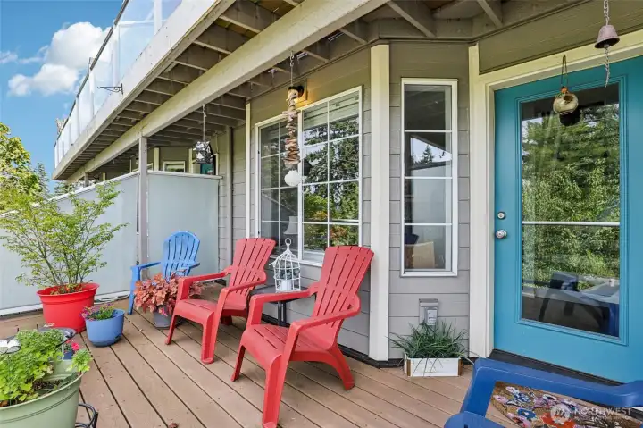 Deck off Living Room Middle Floor