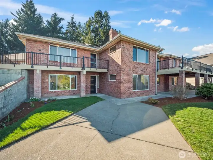 ADU located on the lower level with it's on entrance.