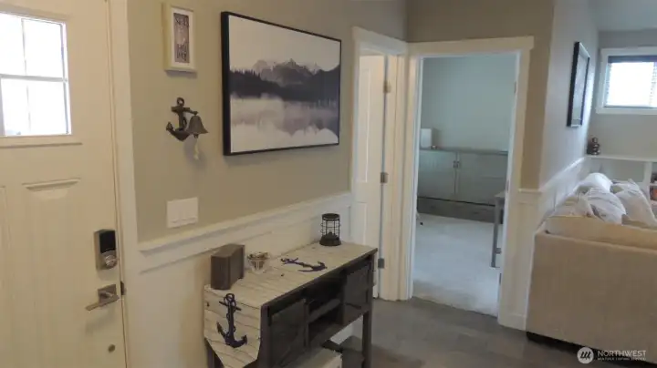 Entry area looking towards the office