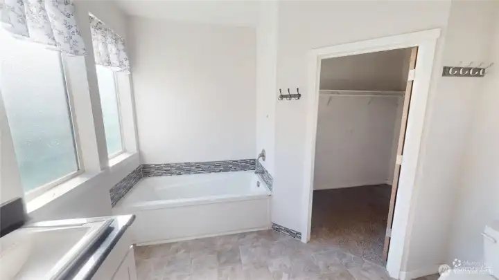 Primary bath & Walk-in closet