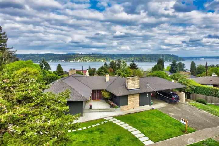 Aerial view of the residence