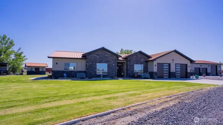Front of custom home