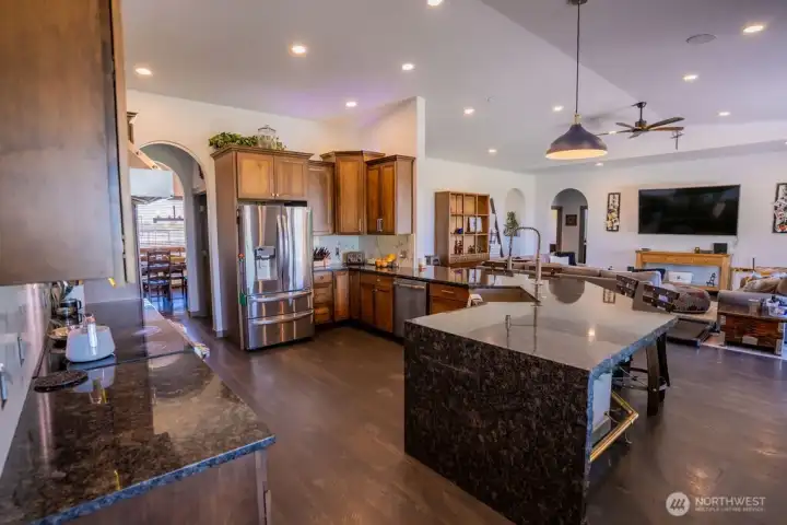 Granite waterfall countertops