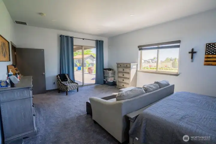 Primary Bedroom with access to covered back patio
