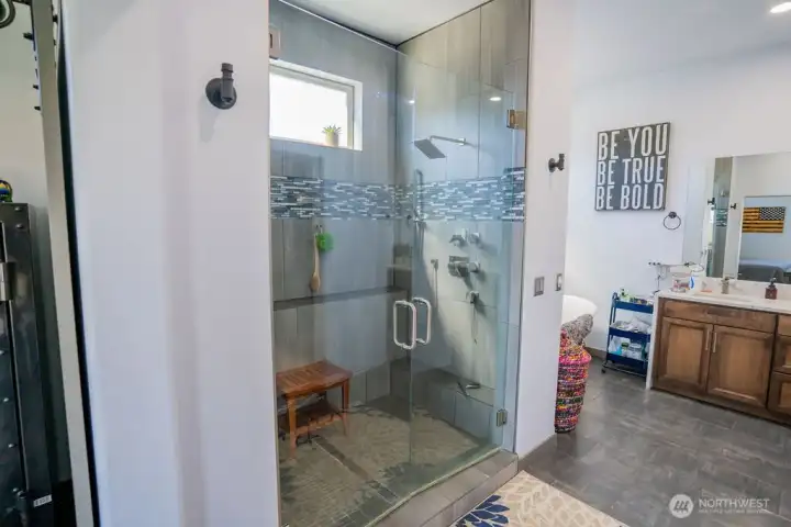 Full Tile shower in primary