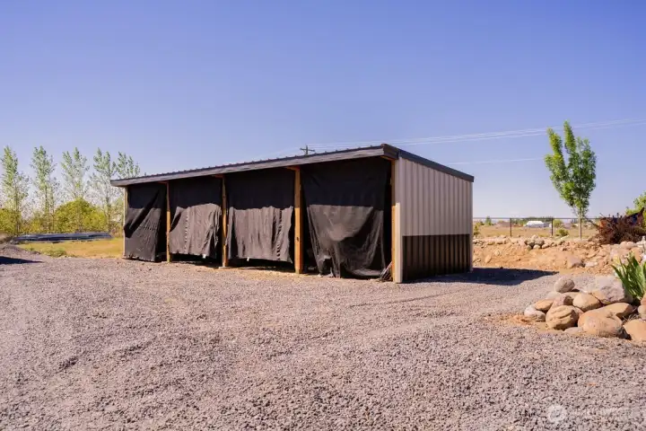 Oversized lean to for storage