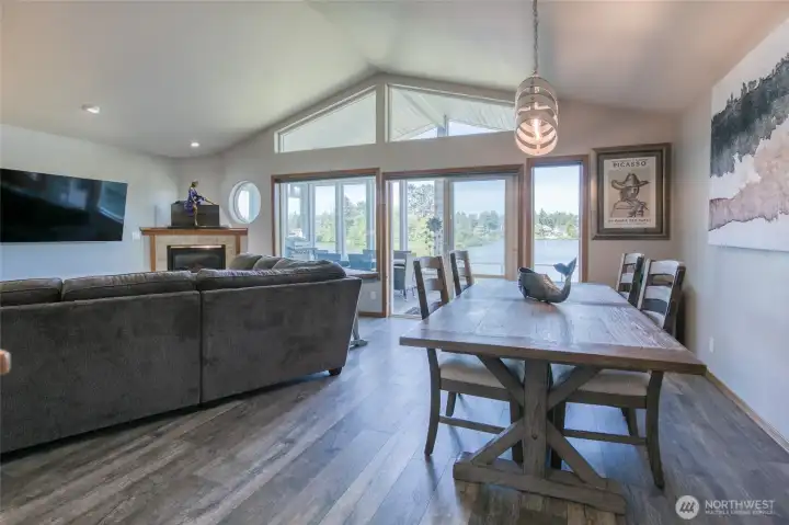 Slider leads directly onto covered back deck