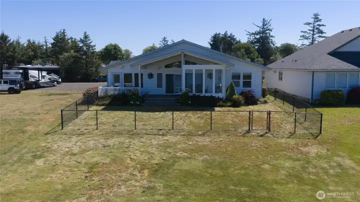Lake side view of this 1925 sq ft home