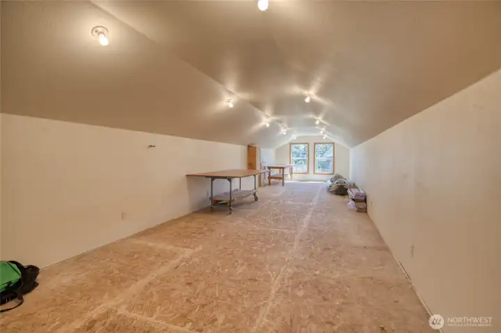 Large, finished room above garage. The possibilities are endless for the use of this great space.