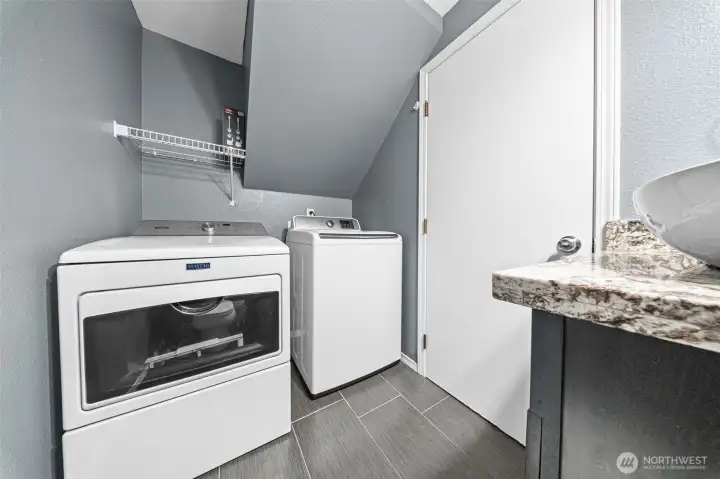 Lower 1/2 bath + laundry Lower 1/2 bath + laundry