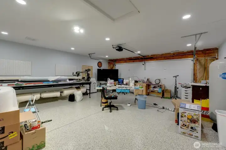 New epoxy floor in 2 car attached garage.