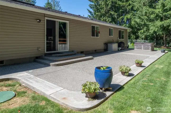 Back patio.