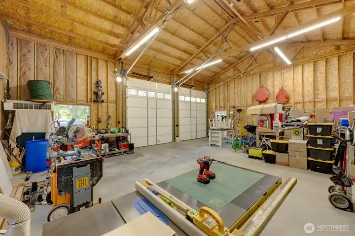 New garage door openers in 1300+ sq ft shop.
