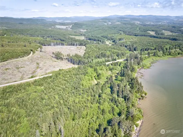 View of the Willapa Bay and Hills