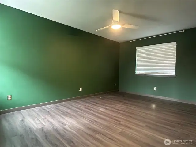 Full Bathroom has upgraded counter top, faucet, lighting, mirror and Shower over Tub
