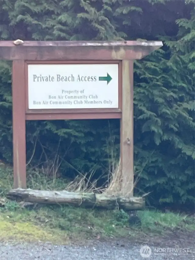 Bon Air Community Club HOA has beach access.