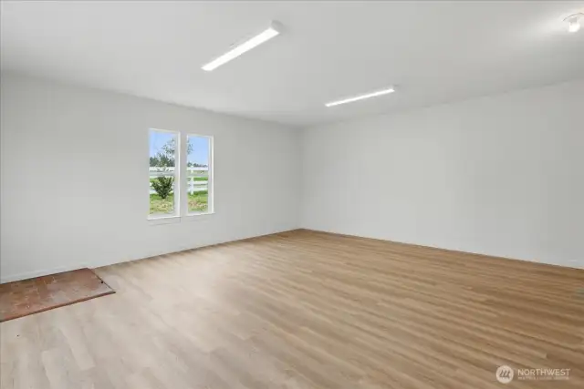 Finished room in garage