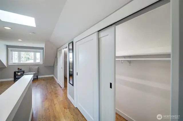 Large closets and storage space
