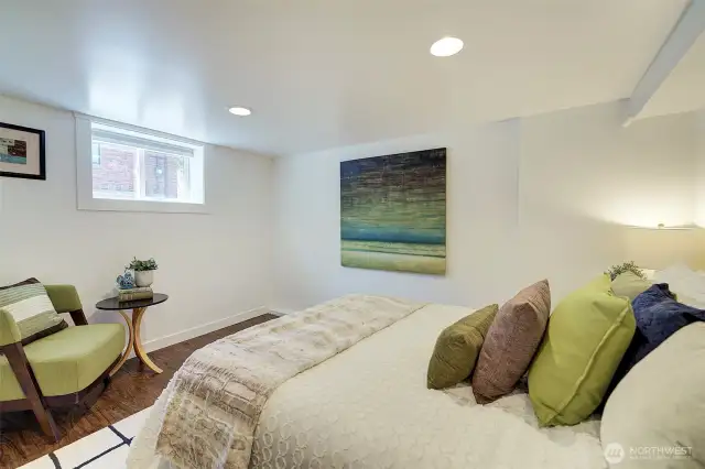 Lower level bedroom, office, or workout space.