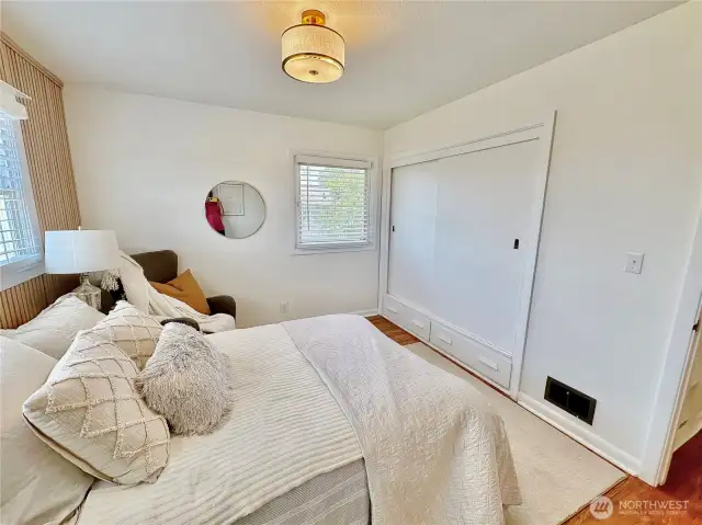 One of two bedrooms on the main floor.