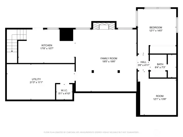 Floor plan of the lower level.