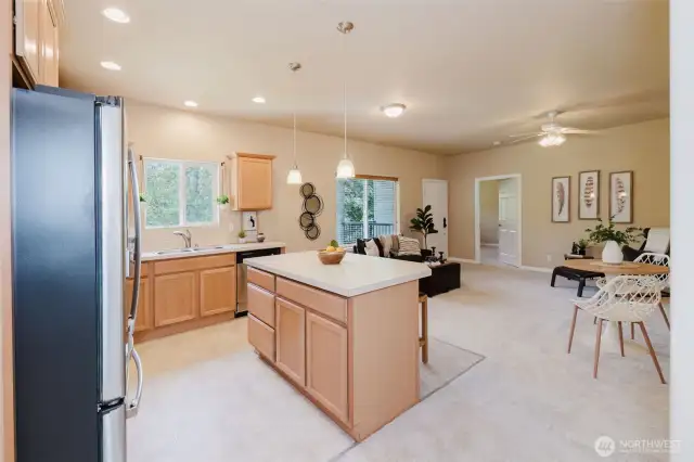 Dining area conveniently located just off the kitchen