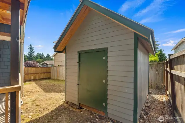 Well built shed.