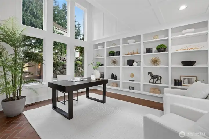Ever wanted your own library? The spacious room off of the great room is perfect for a grand office or housing your book collection as a library.