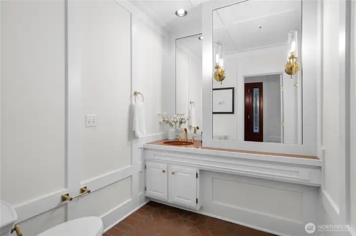 Convenient half bathroom on the main floor