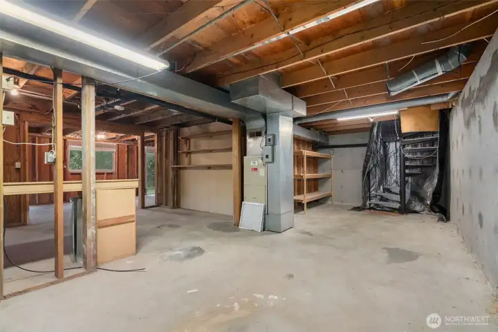 Basement with plenty of storage for all your projects and hobbies