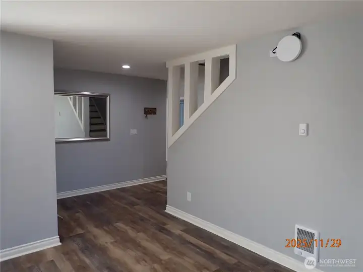 Great Room to main floor bedrooms & to stairway for 2nd floor