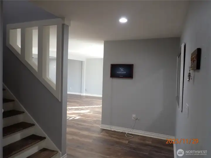 from Stairway to great room