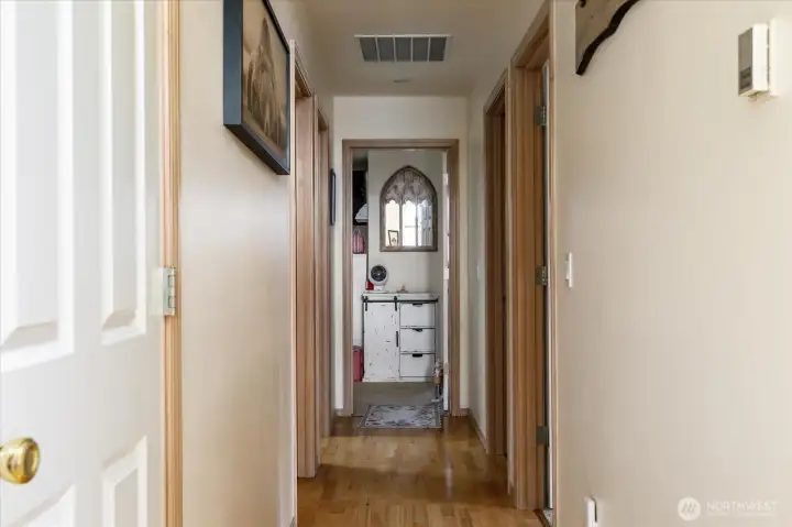 Hallway beds and baths