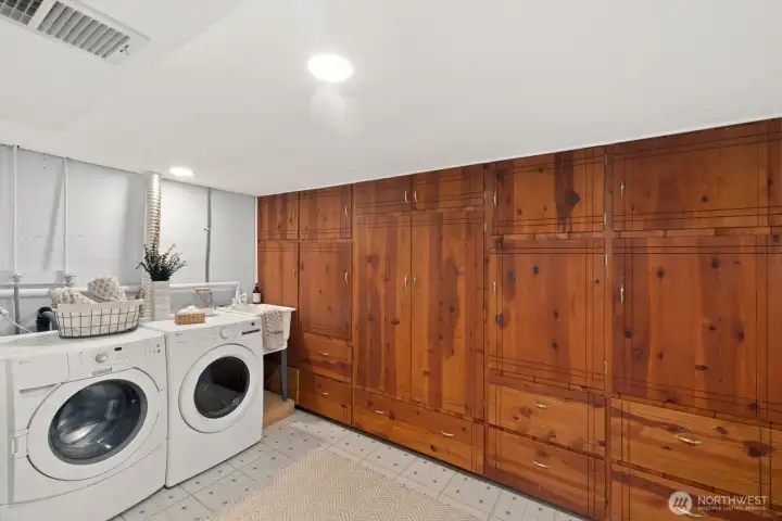 laundry with plenty of storage