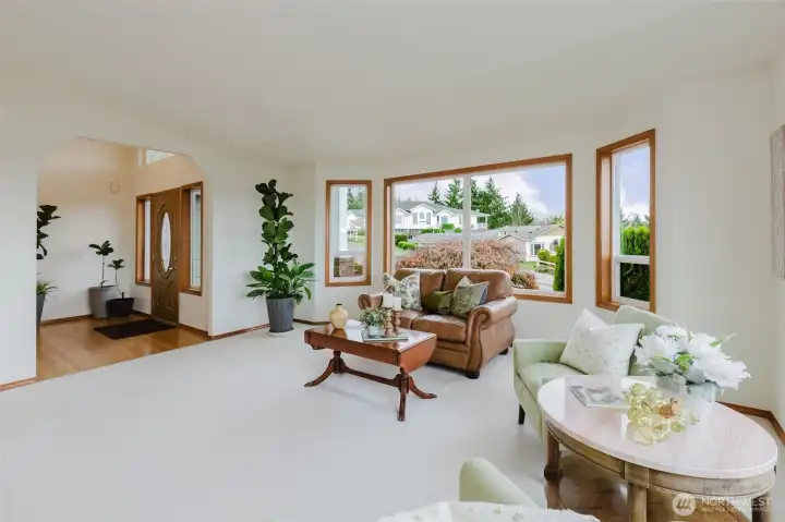 Living Room flooded with light