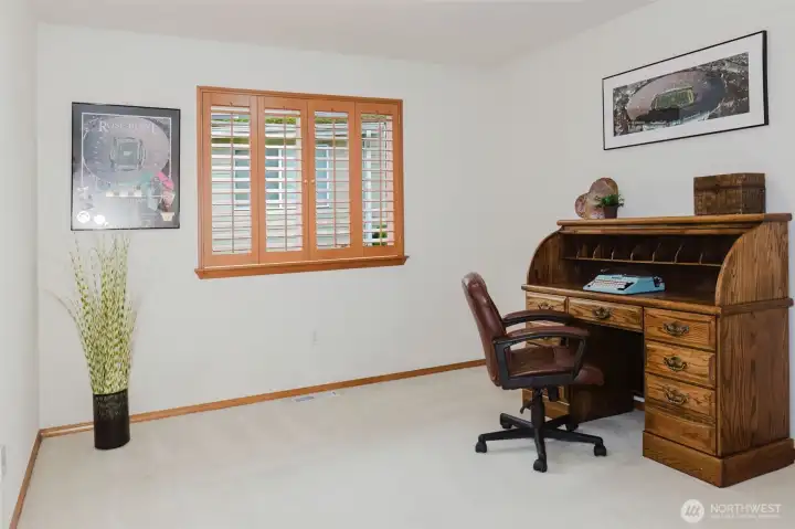 Bedroom #3 set up as office