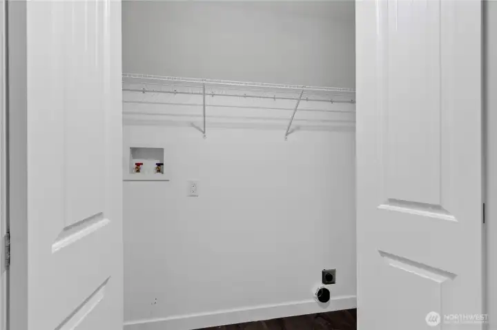 Laundry off kitchen area.