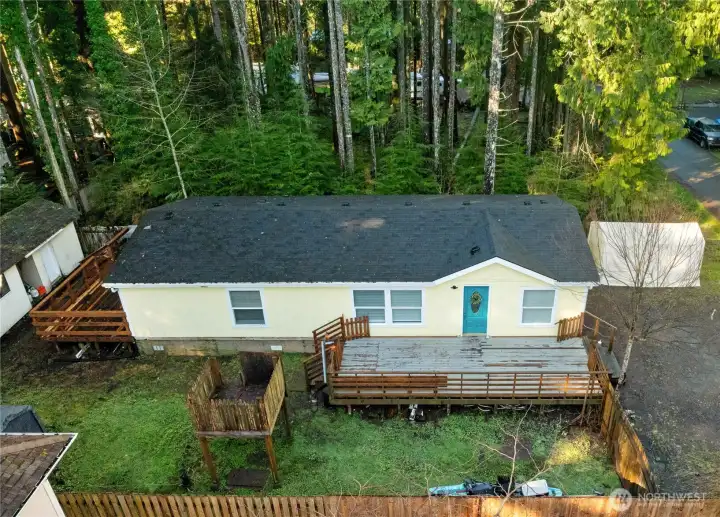 Home tucked in the tall trees, just a quick jump to the beach!