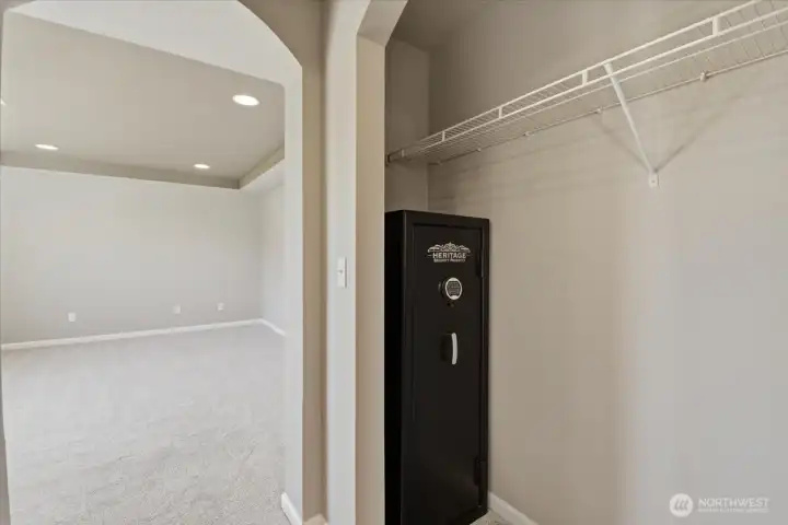Second closet in primary bedroom.